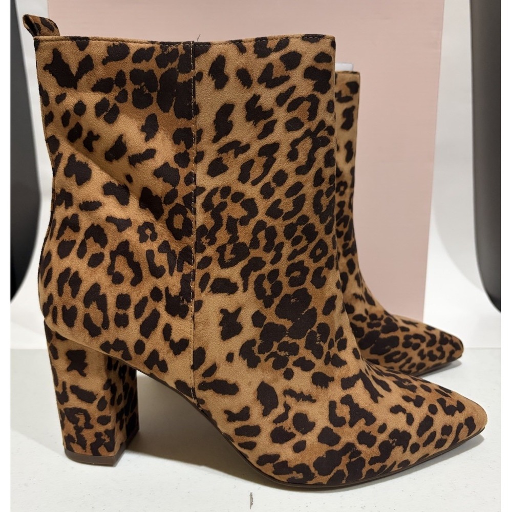 Just Fab Booties Size 9 Olyvia Leopard  NIB Boots